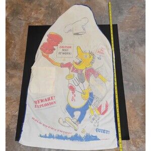 Vintage 1960's Chef's cooks cartoon apron BBQ grill barbeque charcoal well loved